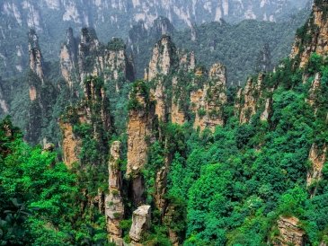 Tianzi Mountain column karst at Wulingyuan Scenic Area, Zhangjiajie National Forest Park, Hunan, China – Zdjęcia stockowe.jpg