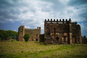 Fasilidas Palace and library in Fasil Ghebb