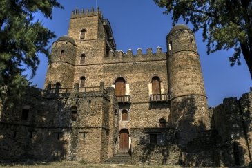 Fasilidas Palace and library in Fasil Ghebb