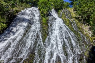 Półwysep Shiretoko Oshin Koshin no Taki wodospad Japonia