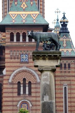 Wolf statue symbol of Timisoara