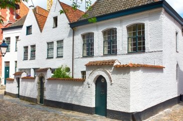 Domy Beguinages w Brugii- Belgia